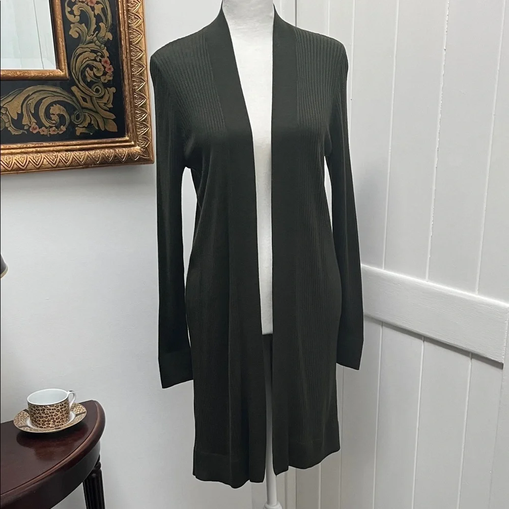 Loft Ribbed open Cardigan - Picture 2 of 7